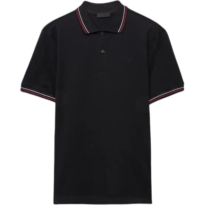 PRADA SS25 Polo Shirt Men's Black