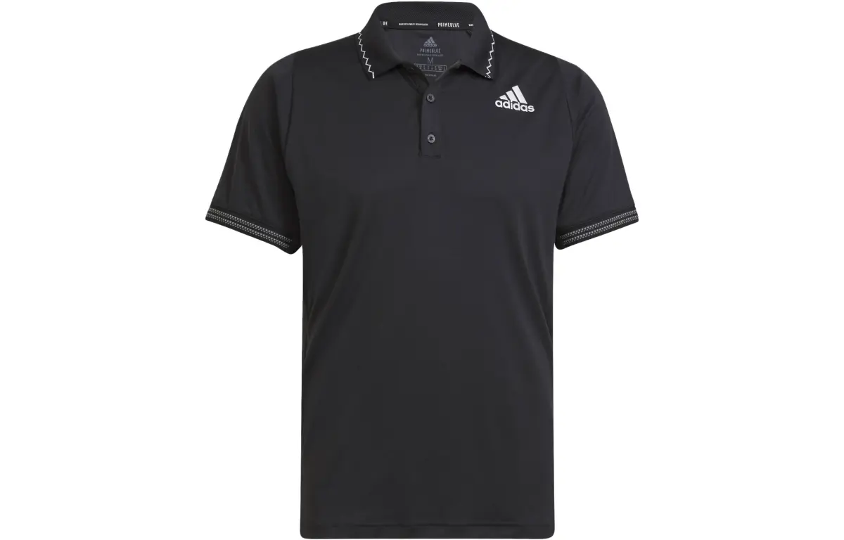 Adidas Polo Shirts Men's Black Polo Collar Moderate Other