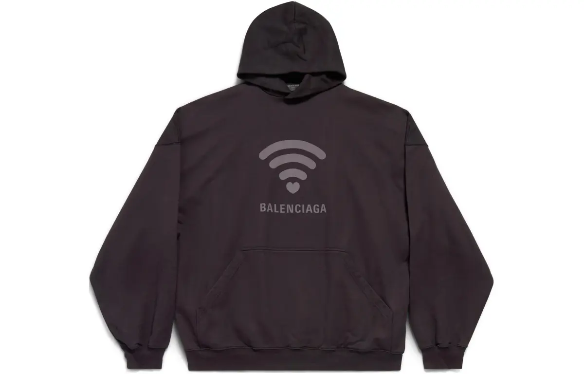 Balenciaga SS24 LO_VE Sweatshirt Loose Fit Unisex Black