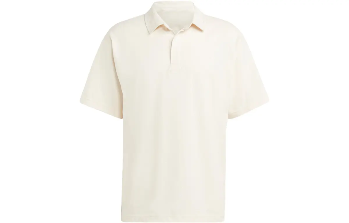 Adidas Originals Polo Shirts Men's Wonder White Polo Collar Moderate Straight Fit