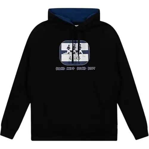 ASICS Sweatshirts Men's Black Hooded Moderate Other