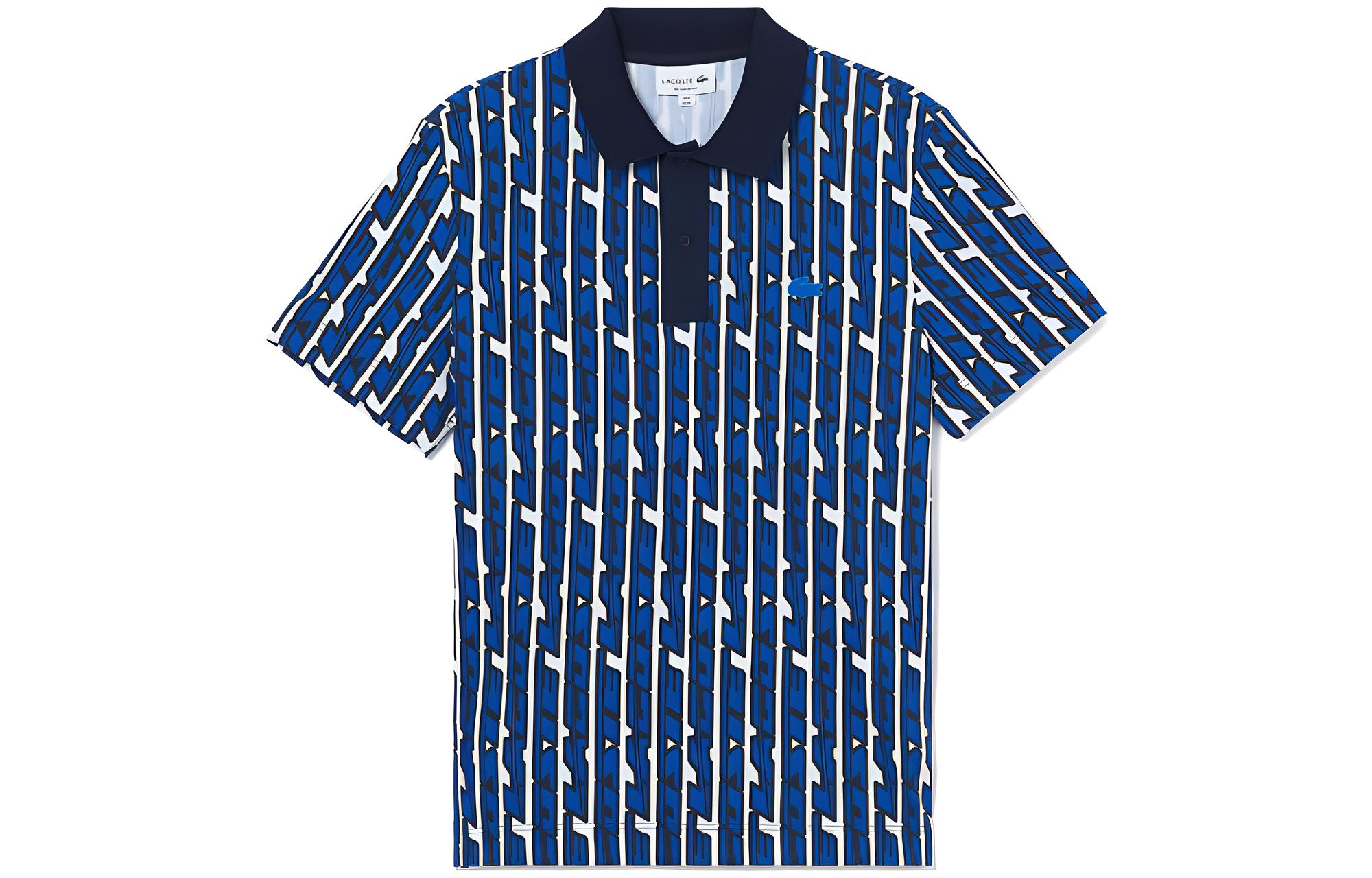 LACOSTE Polo Shirt Men's Blue White