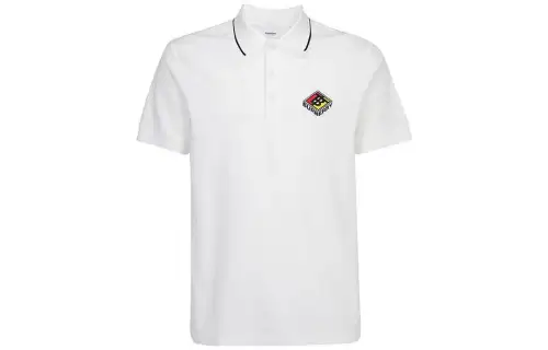 Burberry Embroidered Graphic Logo Polo Shirt