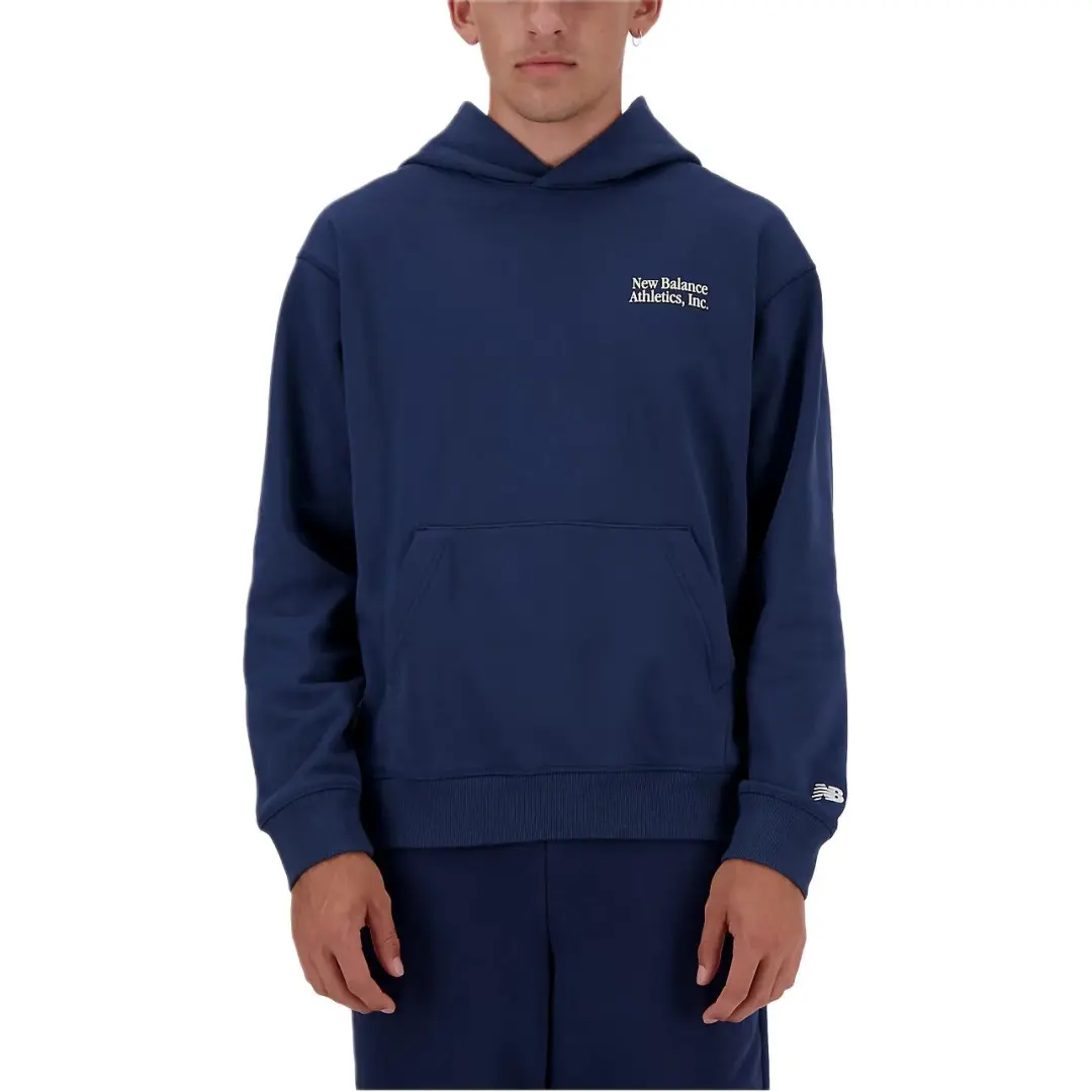 New Balance Athletics Embroidered Hoodie Sweatshirt Men's Marine Blue