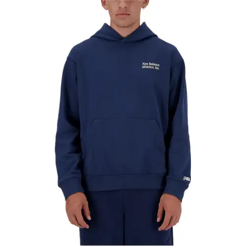 New Balance Athletics Embroidered Hoodie Sweatshirt Men's Marine Blue