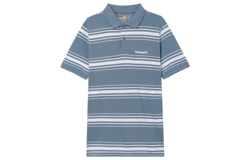 Timberland Polo Shirts Men's Marine Blue Polo Collar Moderate Straight Fit