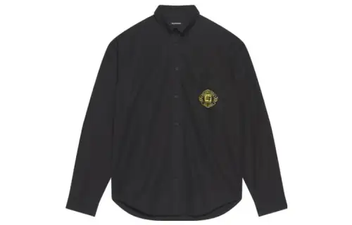 Balenciaga Shirt, Loose Fit Men's Black