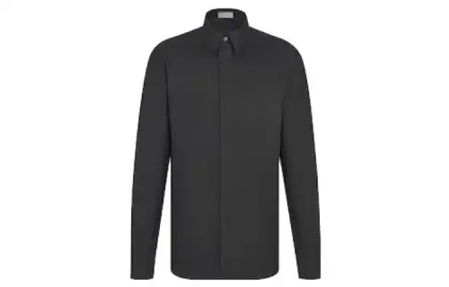 DIOR Shirts Men's Black Lapel Moderate Other