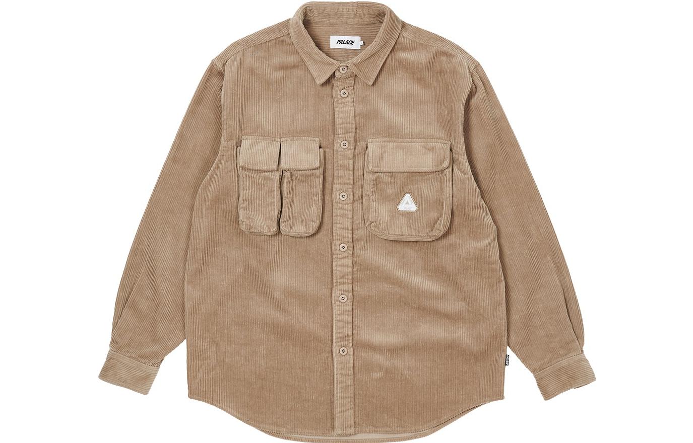 куртка Palace FW22 Cargo Cord Shirt Stone Logo (бежевая)
