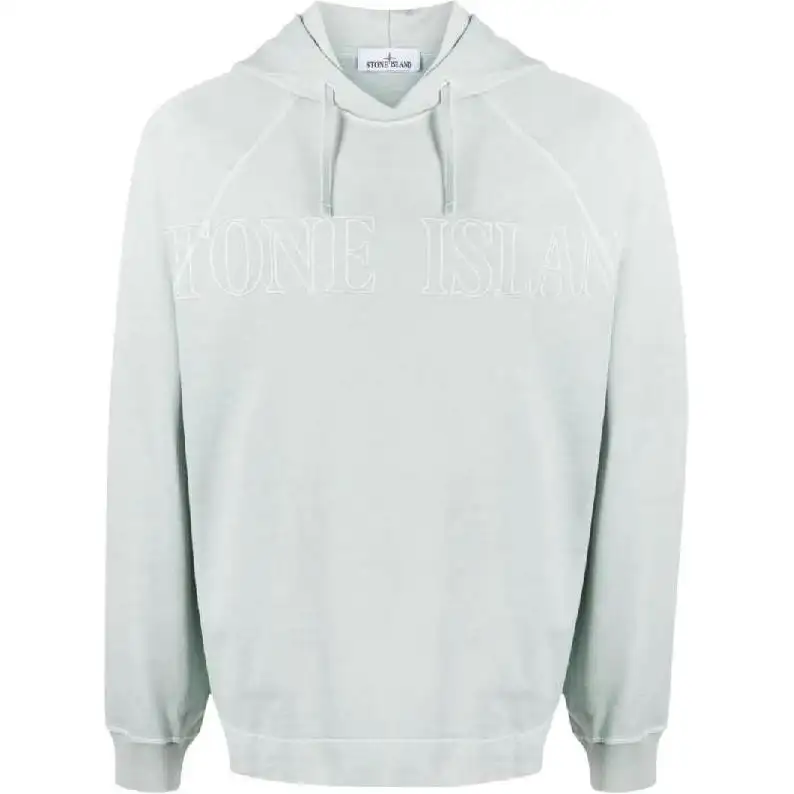 STONE ISLAND Logo Embroidered Drawstring Hoodie