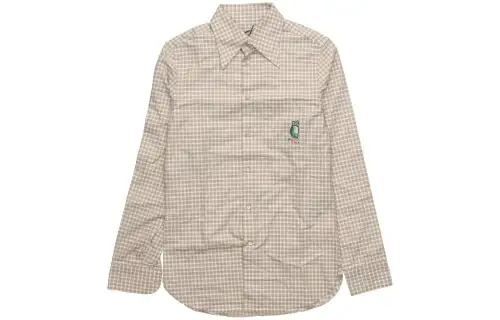 GUCCI Shirts Men's Khaki Pointed Collar Moderate Other