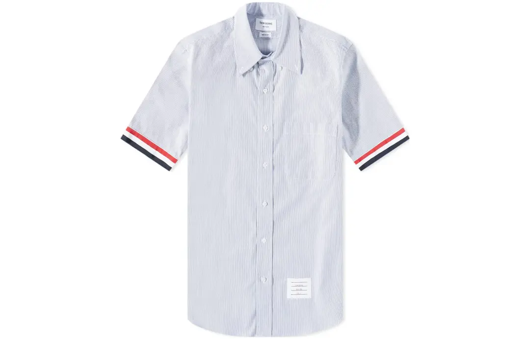 THOM BROWNE Rwb Striped Button-Up Shirt