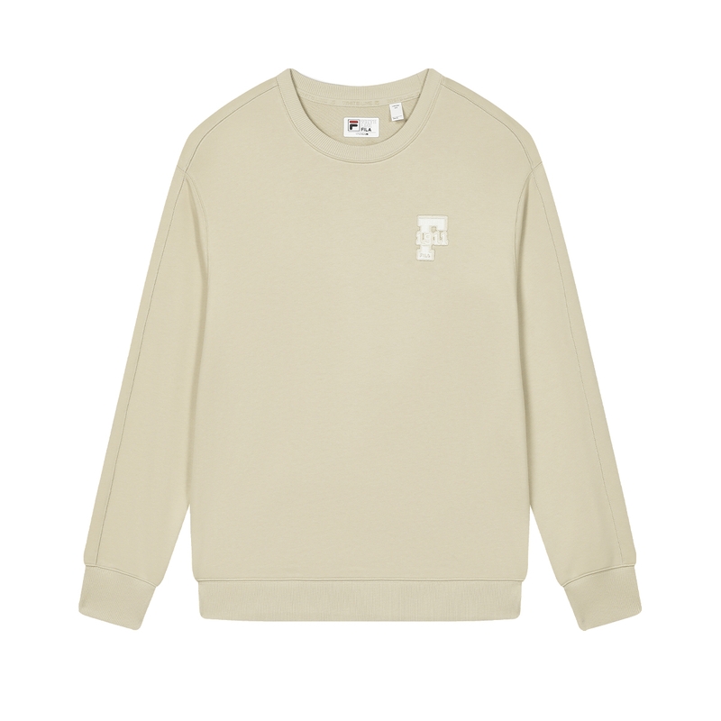 FILA Sweatshirts Men's Buckwheat Khaki Crew Neck Moderate Regular