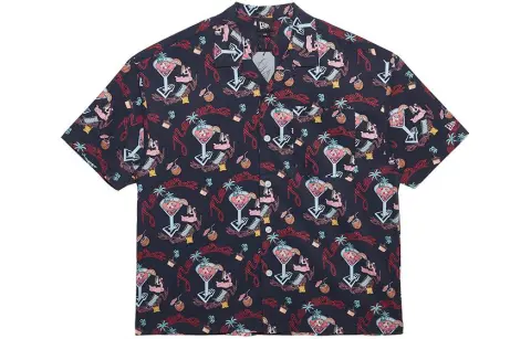 New Era Shirts Unisex Black Cuban Collar Moderate Other