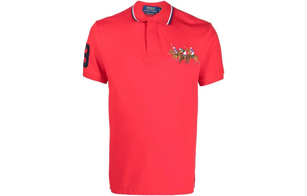 Polo Ralph Lauren Big Pony SS23 Polo Shirt Custom Slim Fit Men's Bright Red