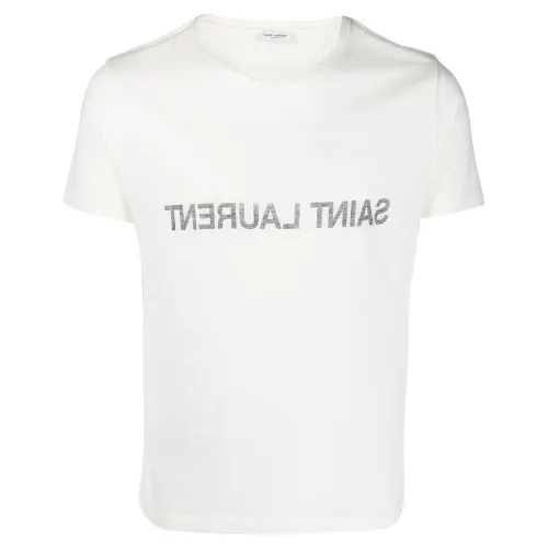 SAINT LAURENT Logo Printed Crewneck T Shirt
