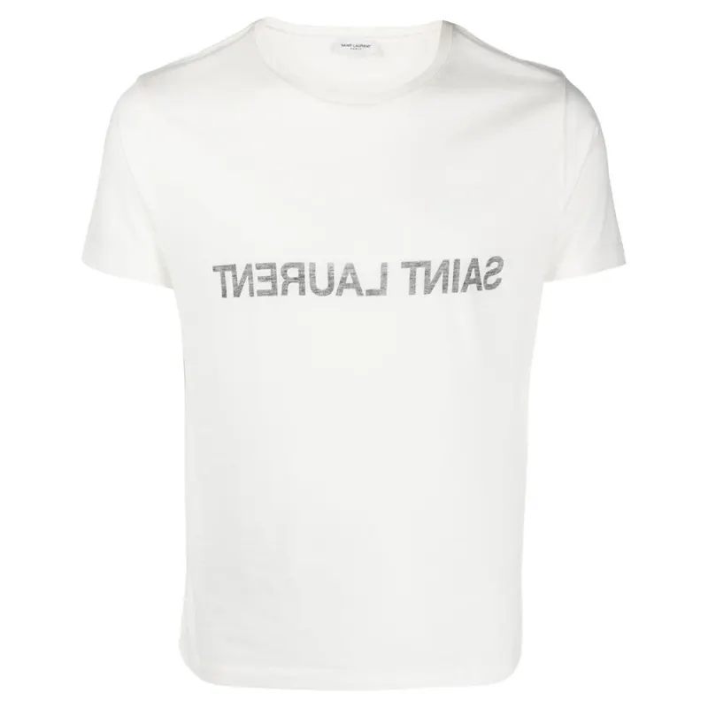SAINT LAURENT Logo Printed Crewneck T Shirt