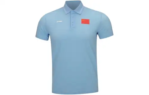 Li Ning Polo Shirt Men's New Aurora Blue