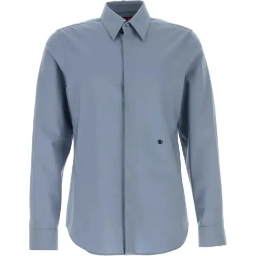 GUCCI Gg Embroidered Buttoned Shirt