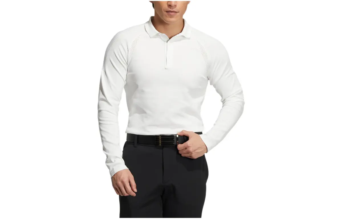 Adidas Polo Shirts Men's White Polo Collar Moderate Straight Fit