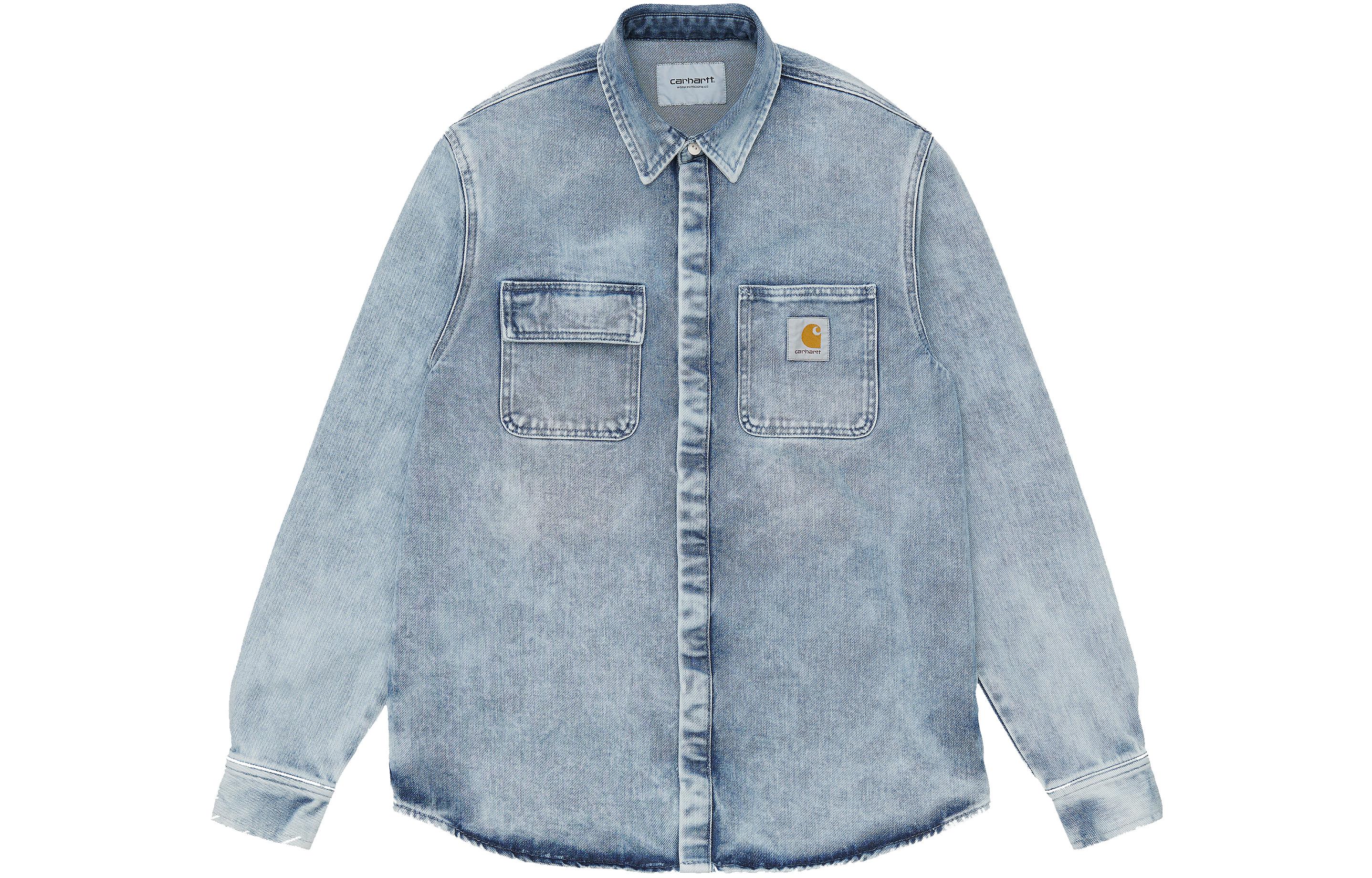 Мужская рубашка Carhartt WIP FW22 (светло-синяя)