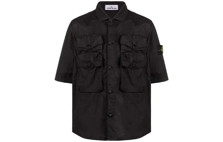 STONE ISLAND Shirts Men's Black Moderate
