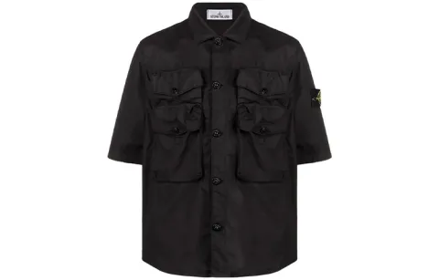 STONE ISLAND Shirts Men's Black Moderate