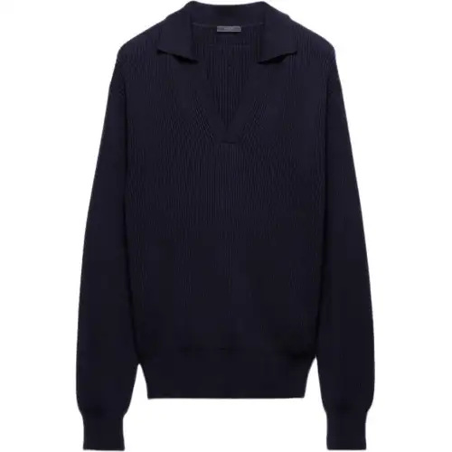 PRADA Ribbed knit Polo Sweater