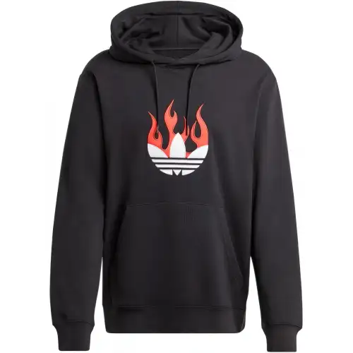 Adidas Originals flames logo-patch cotton hoodie