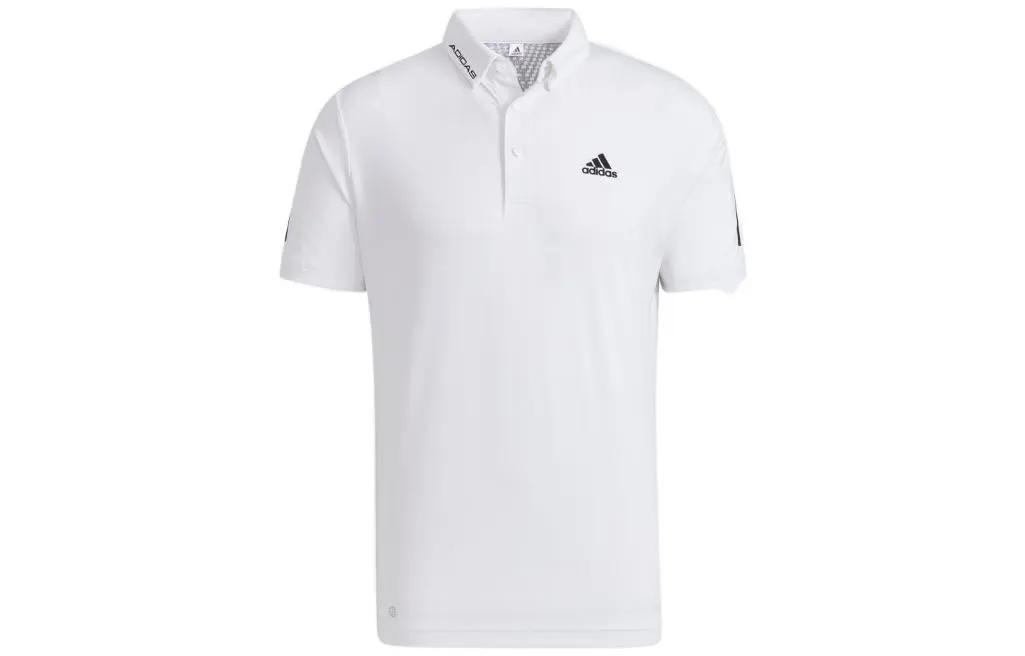 Adidas Polo Shirts Men's White Polo Collar Moderate Straight Fit