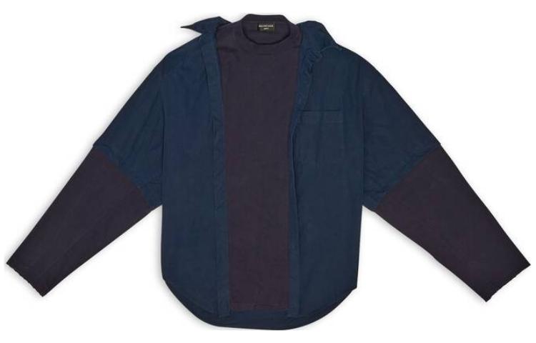 Мужская рубашка Balenciaga FW22 (синяя)