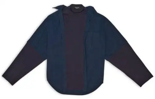 Balenciaga FW22 Shirt Loose Fit Men's Blue