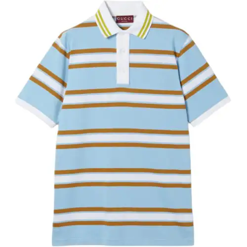 GUCCI SS25 Polo Shirt Men's Light Blue
