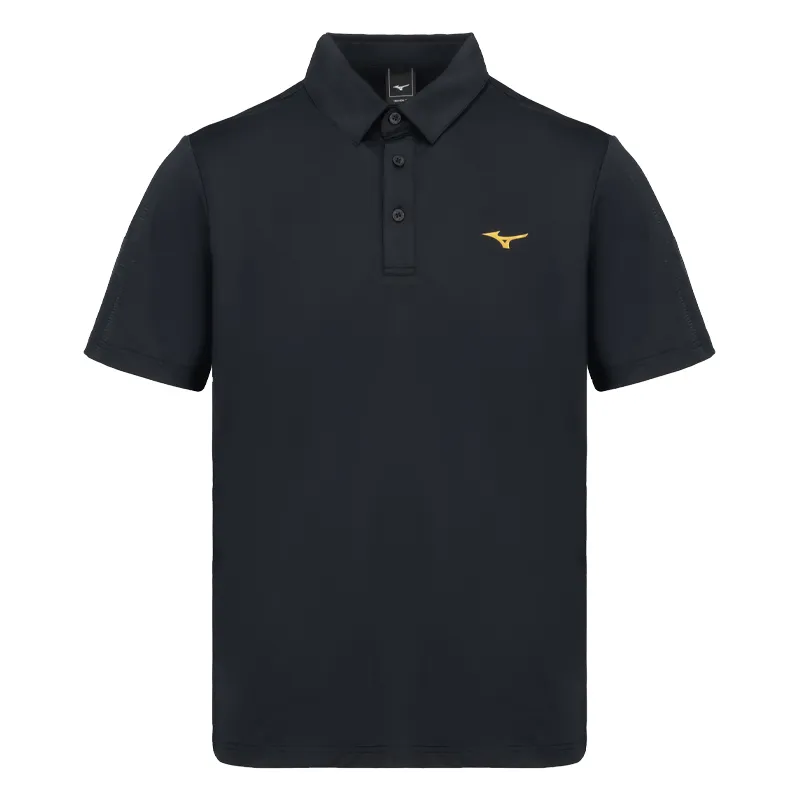 Mizuno Polo Shirts Men's Black Polo Collar Moderate Other