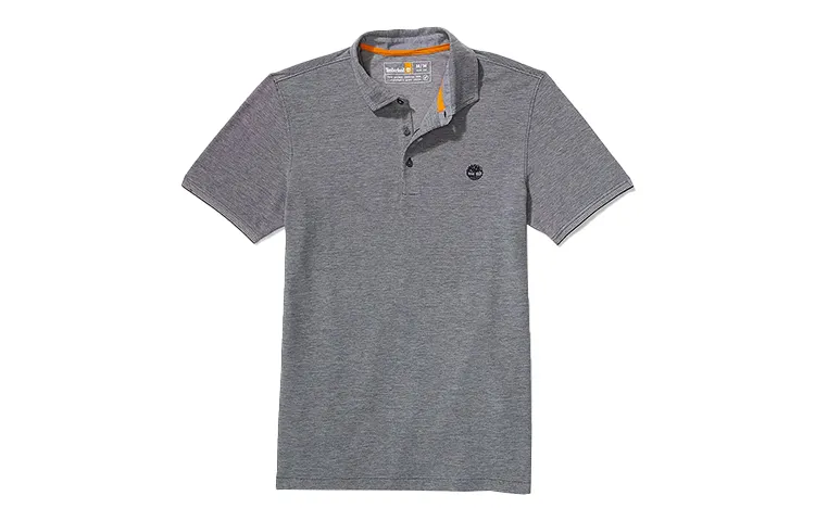 Timberland Polo Shirts Men's Dark Gray Polo Collar Moderate Straight Fit