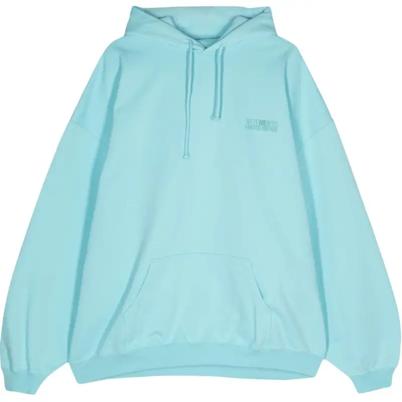 Vetements Logo Embroidered Drawstring Hoodie