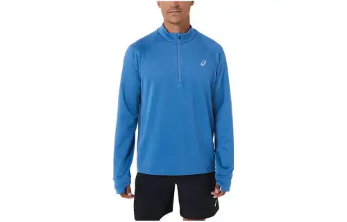 ASICS THERMOPOLIS Sweatshirts Men's Blue Stand Collar Moderate Regular