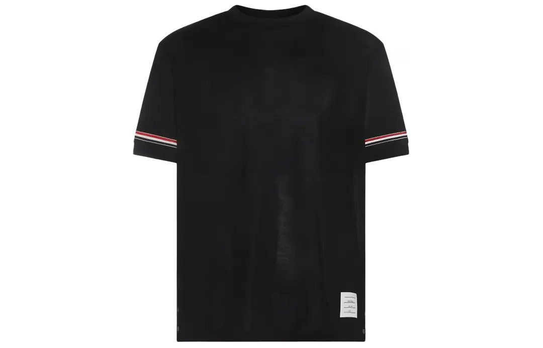 THOM BROWNE Stripe Detailed Crewneck T Shirt