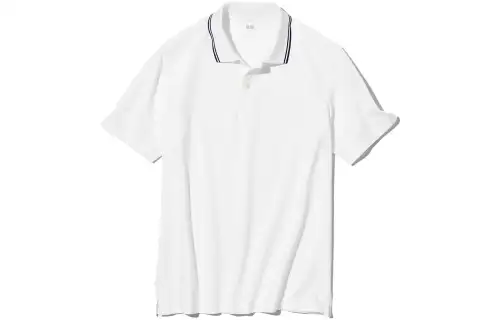 UNIQLO Polo Shirts Men's White Polo Collar Moderate Other