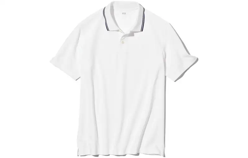 UNIQLO Polo Shirts Men's White Polo Collar Moderate Other