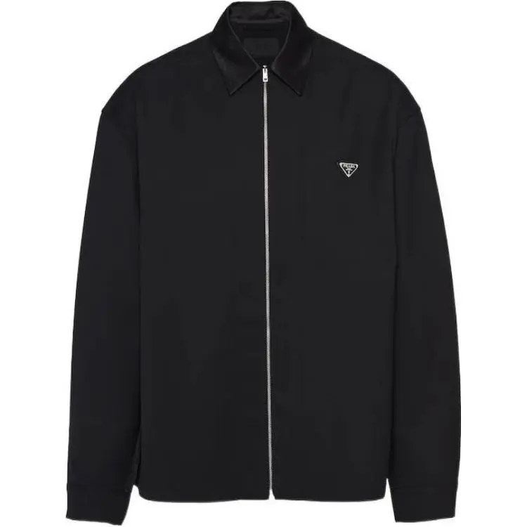 PRADA Shirts Men's Black Lapel Moderate Other