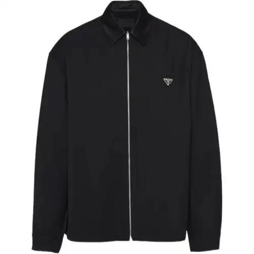 PRADA Shirts Men's Black Lapel Moderate Other