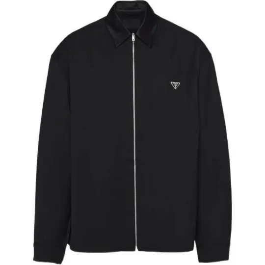 PRADA Shirts Men's Black Lapel Moderate Other