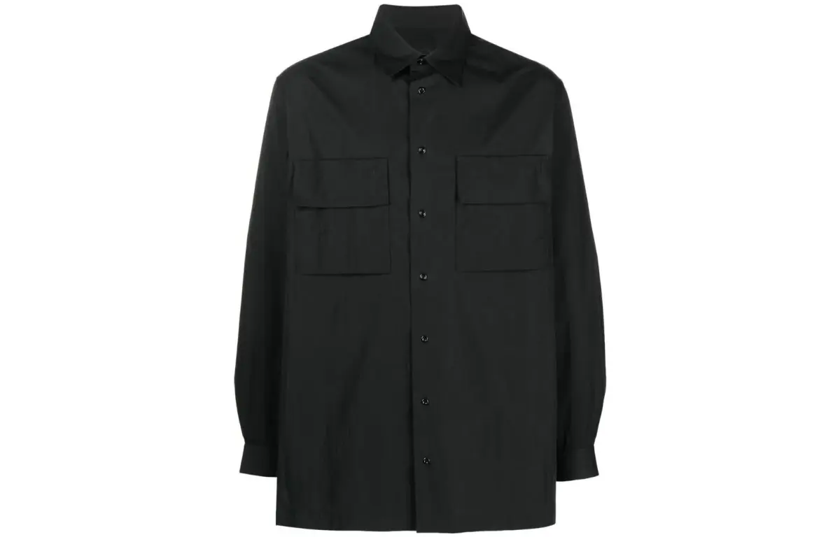 Nike Shirts Men's Black Lapel Moderate Shirt