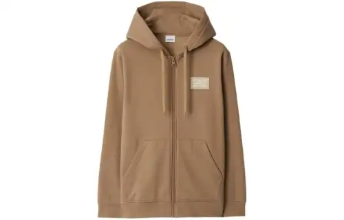 Burberry Hove Logo Print Zip Hoodie