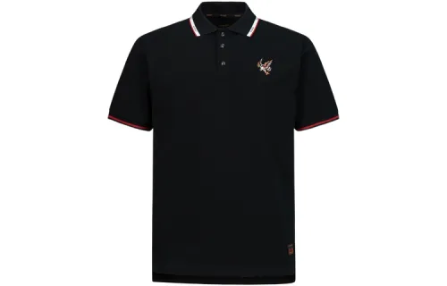 EVISU SS23 Men's Eagle Embroidered Polo Shirt