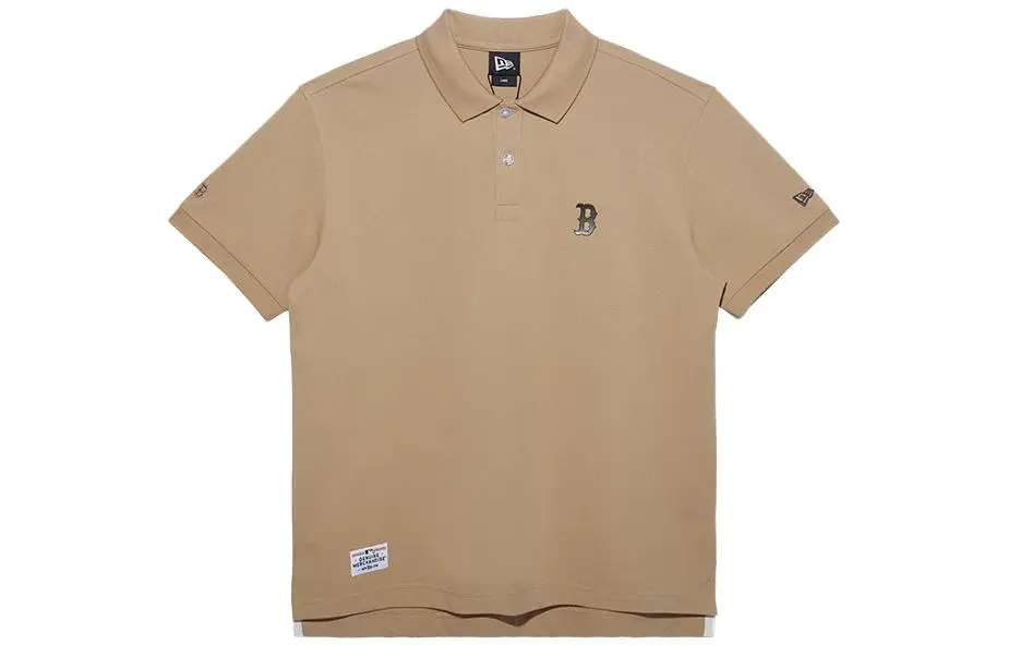 New Era Polo Shirts Men's Khaki Polo Collar Moderate Straight Fit