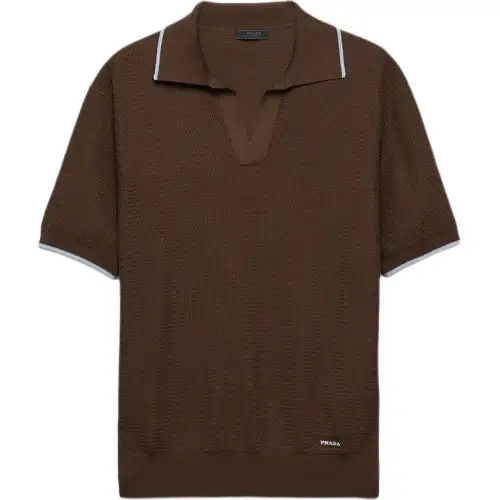 PRADA FW25 Polo Shirt Men's Ebony