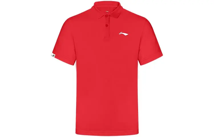 Li Ning Badminton Collection Polo Shirt Men's Bull Red