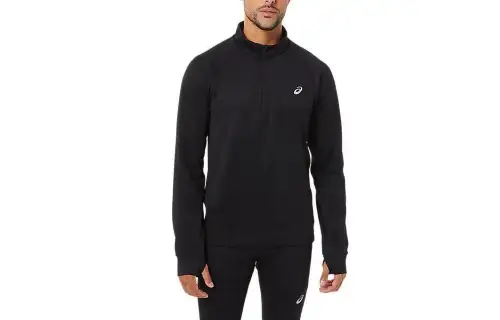 ASICS THERMOPOLIS Sweatshirts Men's Black Stand Collar Moderate Regular